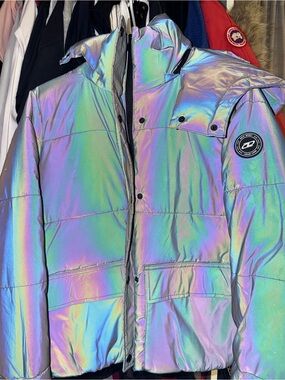 DKNY SPORTS Puffer Jacket - Reflective Multi-Color